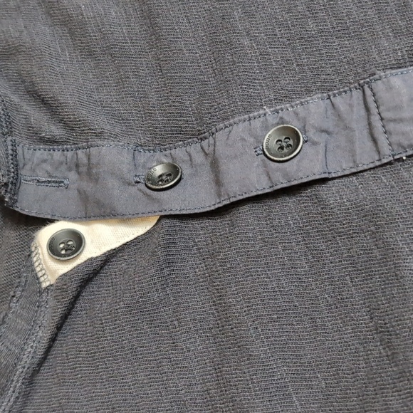 RAG & BONE Standard Issue Long Sleeve Henley Size Large In Charcoal Black - Picture 3 of 9